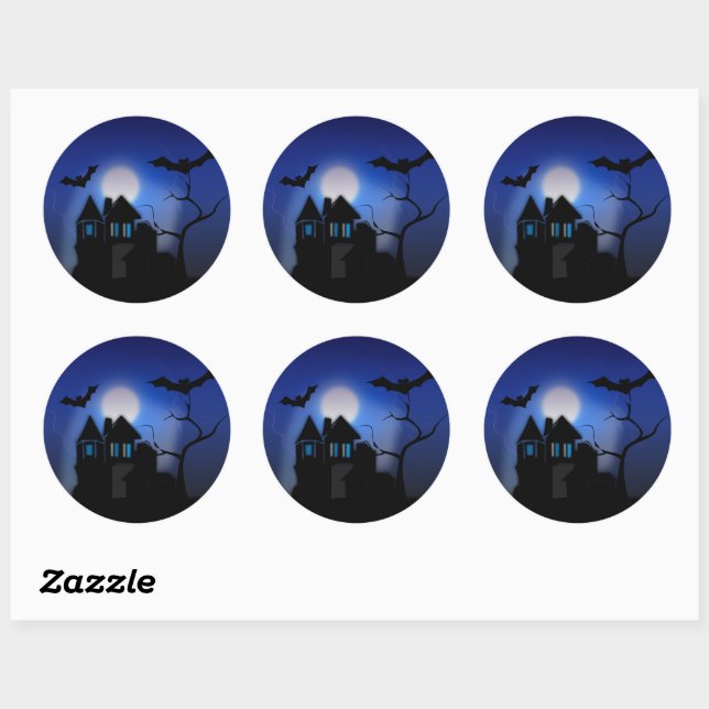 Rond Sticker éffrayant House Classic Round (Feuille)