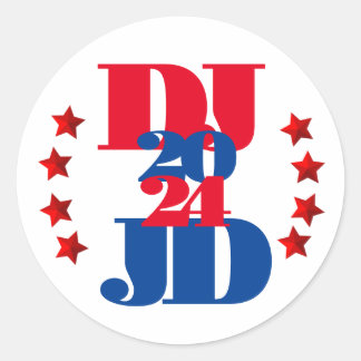 Rond Sticker électoral DJ & JD 2024 Trump Vance