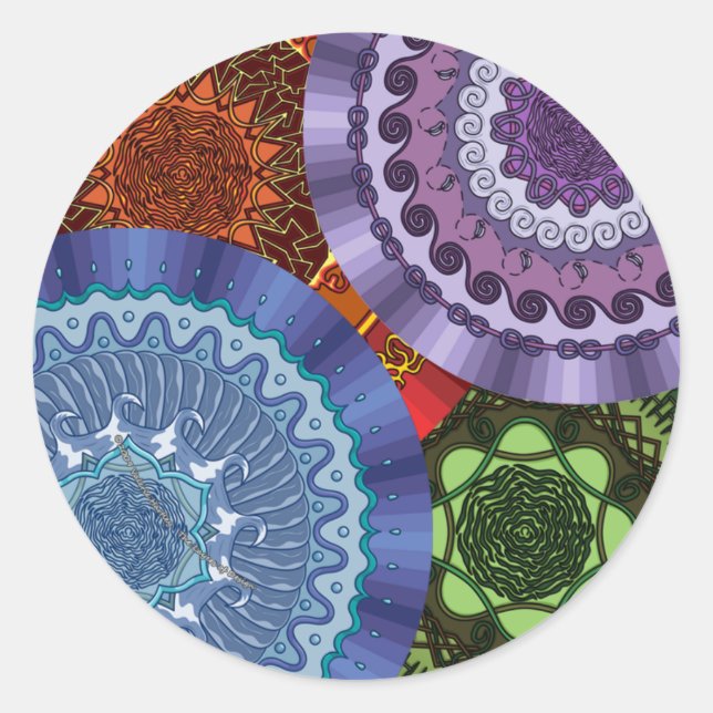 Rond Sticker Elements Mandalas (Devant)