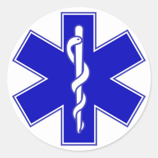 Rond Sticker EMS Star of Life