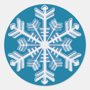 Rond Sticker en cristal de glace bleu