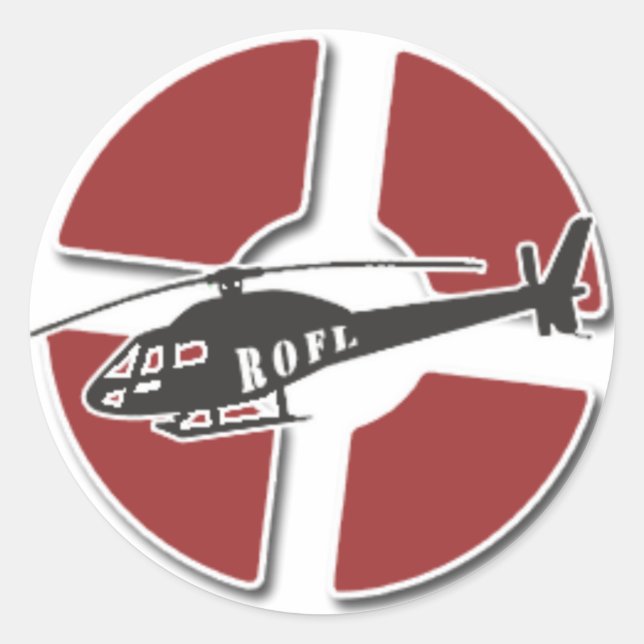 Rond Sticker en cuivre RoFL rouge (Devant)