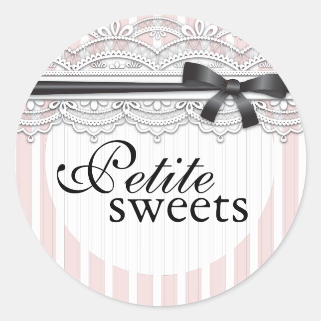 Rond Sticker en dentelle douce et chic (Devant)