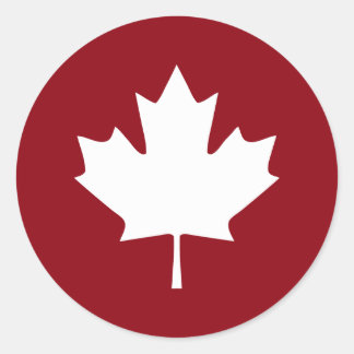 Rond Sticker en feuille d'érable du Canada - Couleurs i