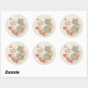 Rond Sticker en forme Abstraite minimale