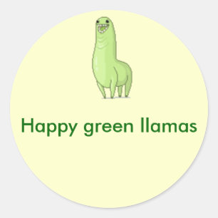 Rond Sticker en lama verte