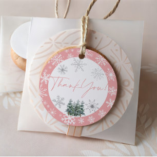 Rond Sticker en Merci de l'hiver