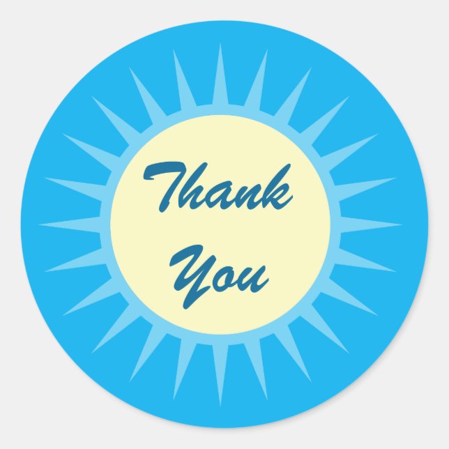 Rond Sticker en Merci de plage tropical (Devant)