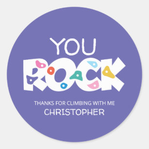 Rond Sticker en Merci Escalade Rock