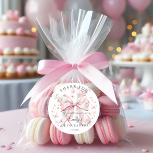 Rond Sticker en Merci Quinceañera