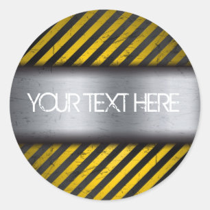 Rond Sticker en métal Grunge