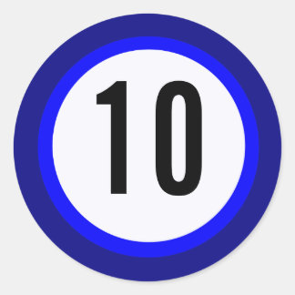 Rond Sticker en nuances bleues