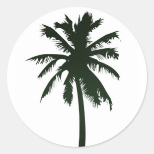 Rond Sticker en palmier noir