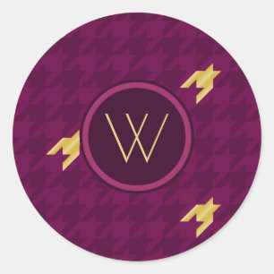 Rond Sticker en pied de cheminée rose avec accentuation