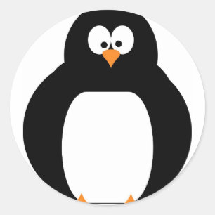 Rond Sticker en pingouin