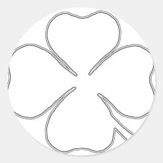 Rond Sticker en plan shamrock