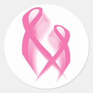 Rond Sticker en rubans roses
