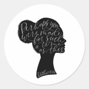 Rond Sticker en silhouette Esther 4:14