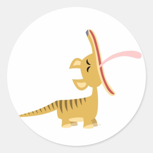 Rond Sticker en thylacine pour le dessin mignon (Devant)