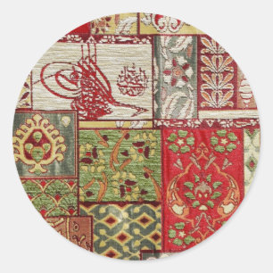 Rond sticker en tissu turc