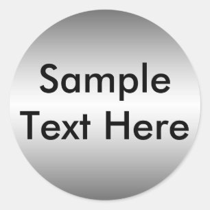 Rond Sticker en tôle métallique lisse