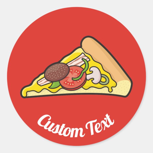 Rond Sticker en tranche de pizza (Devant)