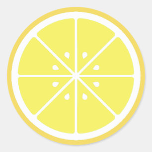 Rond Sticker en tranches de citron