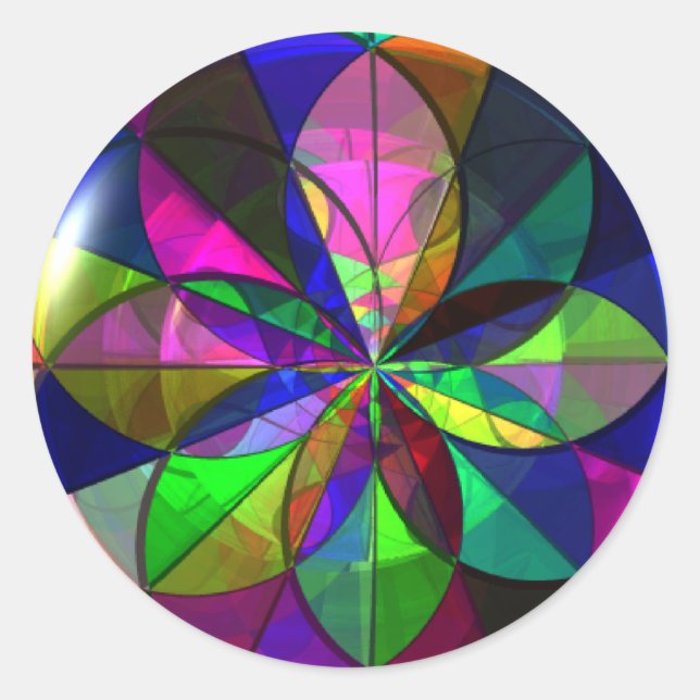 Rond Sticker en verre tendu (Devant)