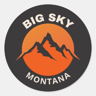 Rond Sticker en vinyle Big Sky Montana