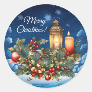 Rond Sticker en vinyle de Noël