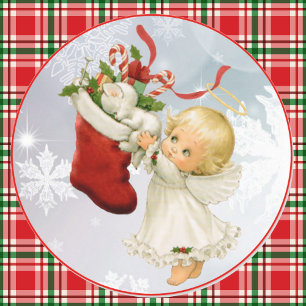 Rond Sticker Enveloppe de la carte Christmas mignonne A
