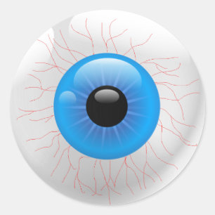Rond Sticker Eyeball Bloodshot