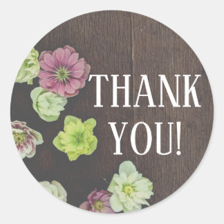 Rond Sticker Faveur Hellebore Jardin DRAMATIQUE