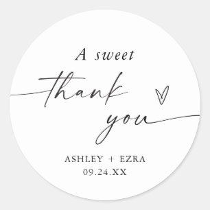 Rond Sticker Favor de mariage Sticker Favour Dessert