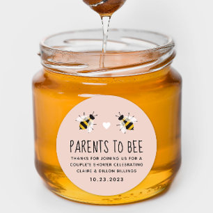 Rond Sticker Favoris pour les parents roses d'abeille