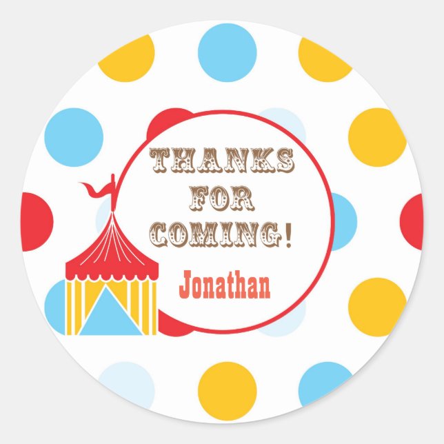 Rond Sticker Favoriser - Cirque (Devant)