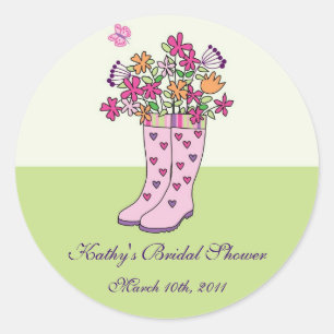 Rond Sticker Favoriser Les Bottes De Pluie