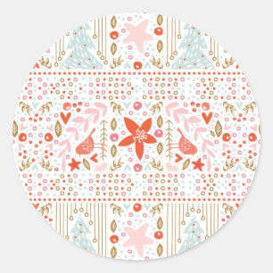Rond Sticker Festin Christmas Pretty Holiday