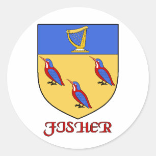 Rond Sticker Fisher Family Shield