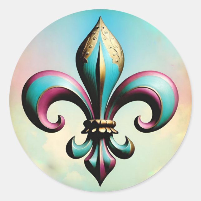 Rond Sticker Fleur de lis (Devant)