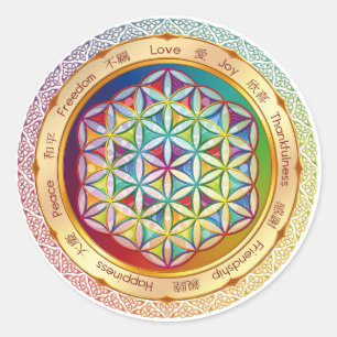 Rond Sticker Flower of Life - Design ORIGINAL par Lilya