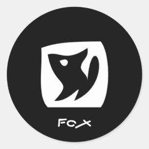 Rond Sticker Fox