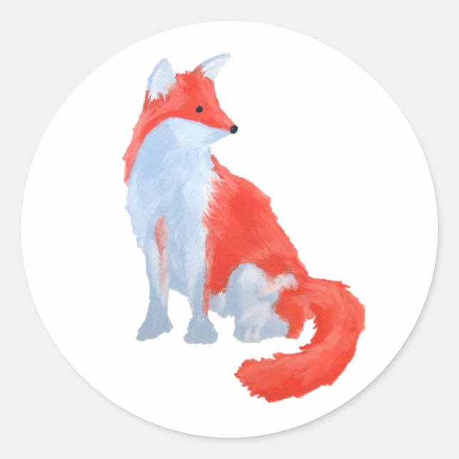 Rond Sticker Fox mignon (Devant)