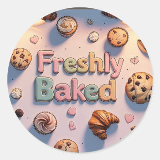 Rond Sticker fraîchement cuit pour la Fête Favor