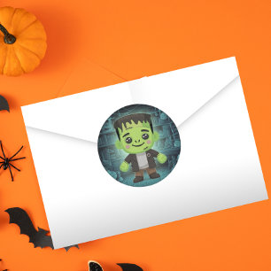 Rond Sticker Frankenstein adorable