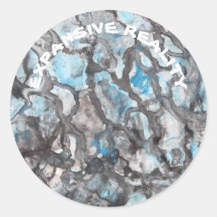 Rond Sticker Fréquences créatives - RÉALITÉ EXPANSIVE