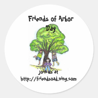 Rond sticker Friends of Arbor Day