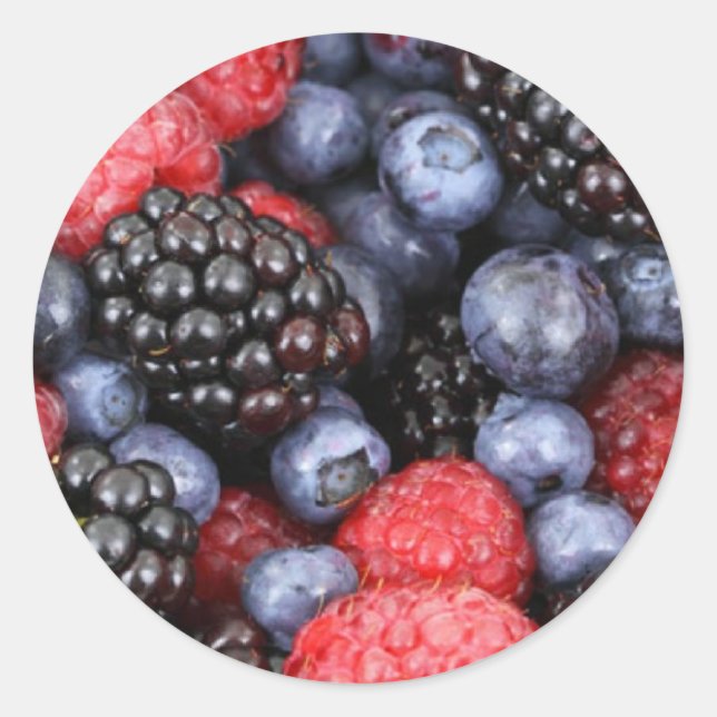 Rond Sticker Fruits de forêt (Devant)