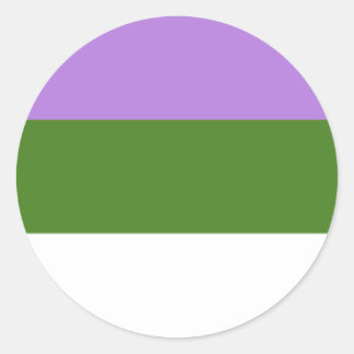 Rond Sticker Genderqueer