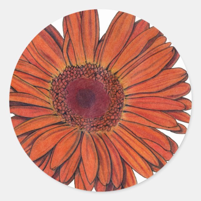 Rond Sticker Gerbera (Devant)